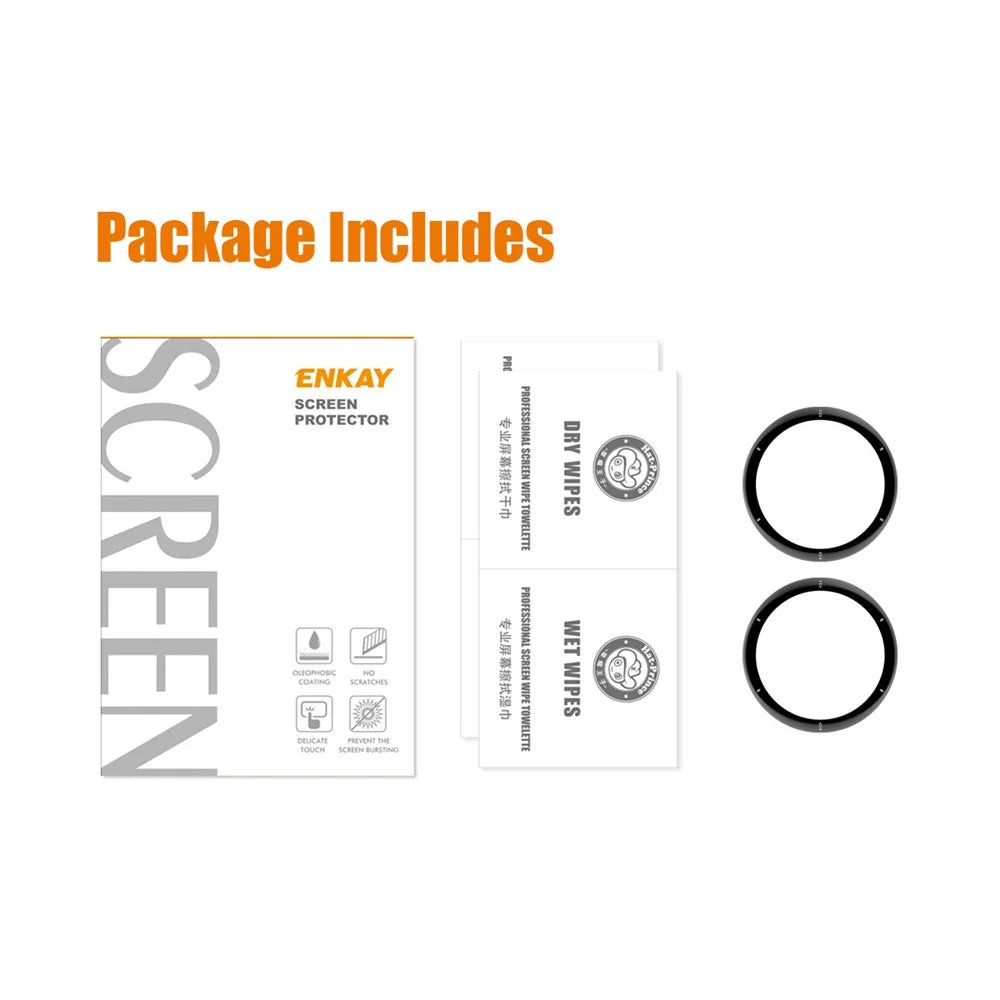 ENKAY HAT PRINCE 2Pcs/Set Screen Protector for Garmin Venu 2 Plus, Full Protection 3D Curved Soft PC Edge + HD PMMA Anti-Scratch Watch Film - 5