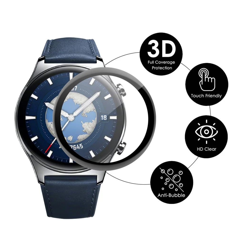 ENKAY HAT PRINCE 2Pcs / Set Screen Protector for Honor Watch GS 3, Full Coverage 3D Curved Soft PC Edge + PMMA HD Clear Touch Sensitive Protective Film - 2