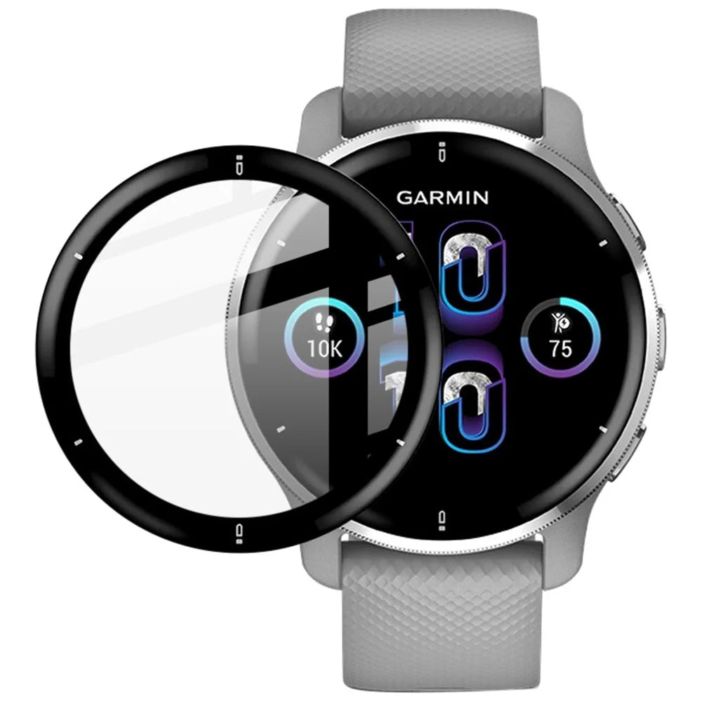 IMAK Soft PMMA Screen Protector for Garmin Venu 2 Plus, Bubble Free Ultra HD Guard Film Smooth Hand Touch - 1