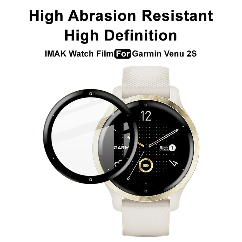 IMAK High Definition Soft PMMA Film for Garmin Venu 2S, HD Clear Anti-scratch Bubble-free Screen Protector - 4