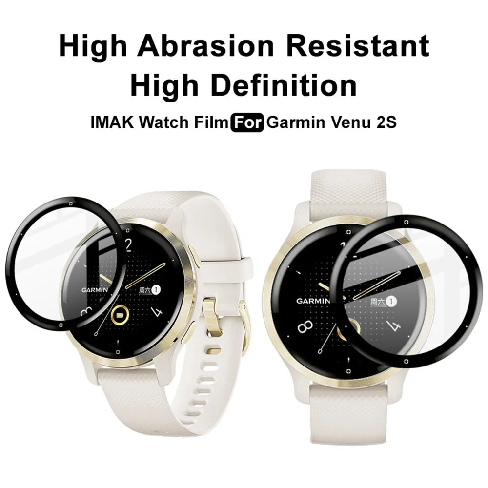 IMAK High Definition Soft PMMA Film for Garmin Venu 2S, HD Clear Anti-scratch Bubble-free Screen Protector - 6