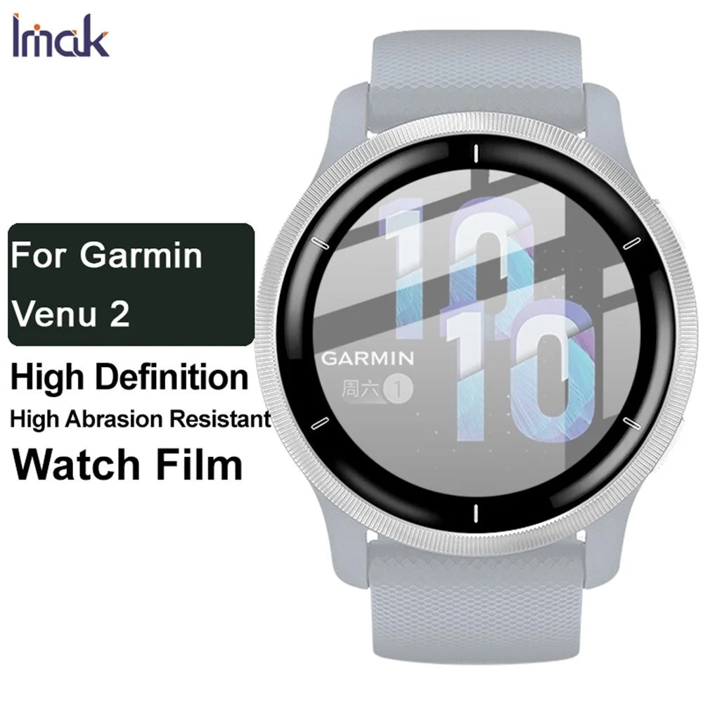 IMAK for Garmin Venu 2 PMMA Watch Screen Protector HD Ultra-thin No Bubble Screen Touch Film - 3