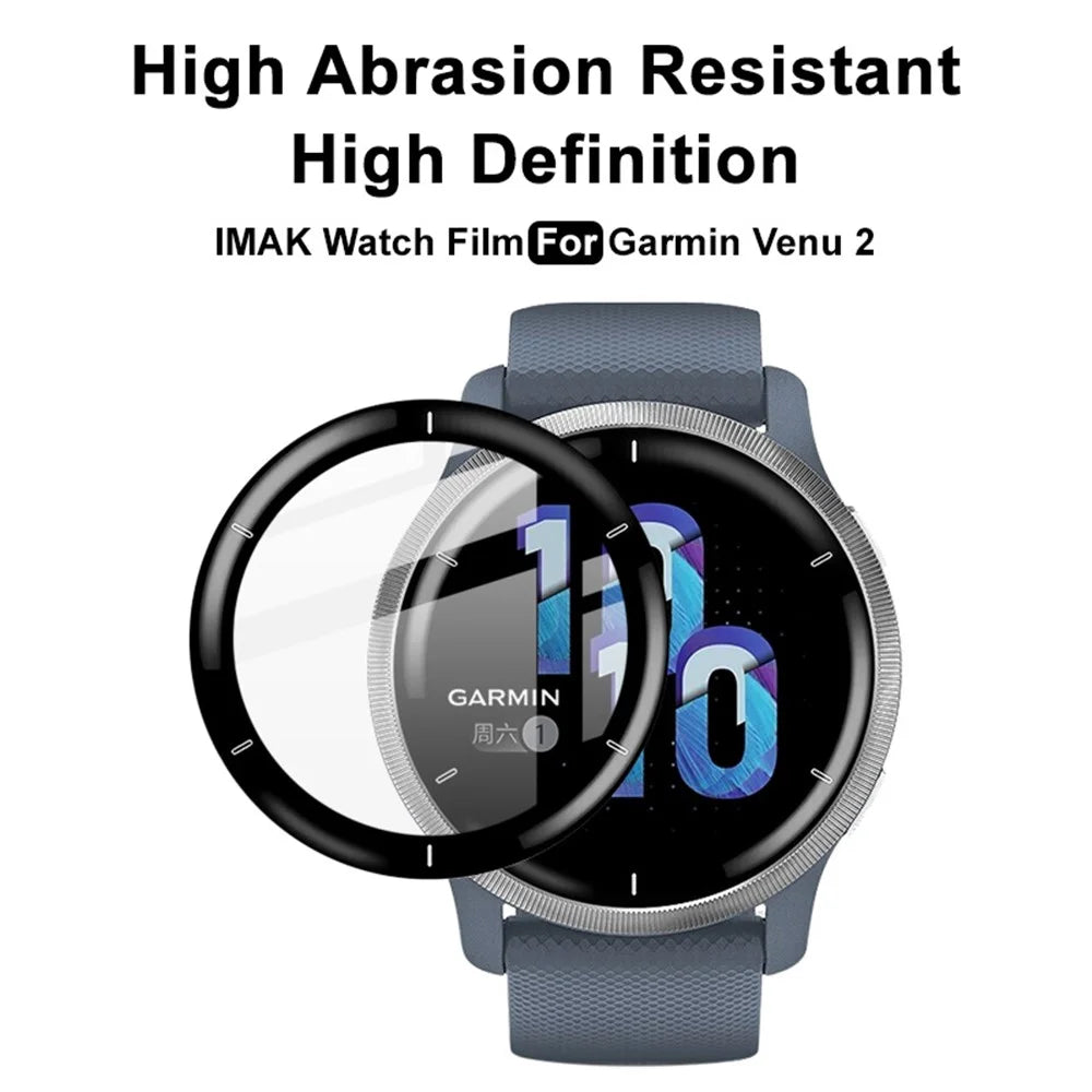 IMAK for Garmin Venu 2 PMMA Watch Screen Protector HD Ultra-thin No Bubble Screen Touch Film - 4