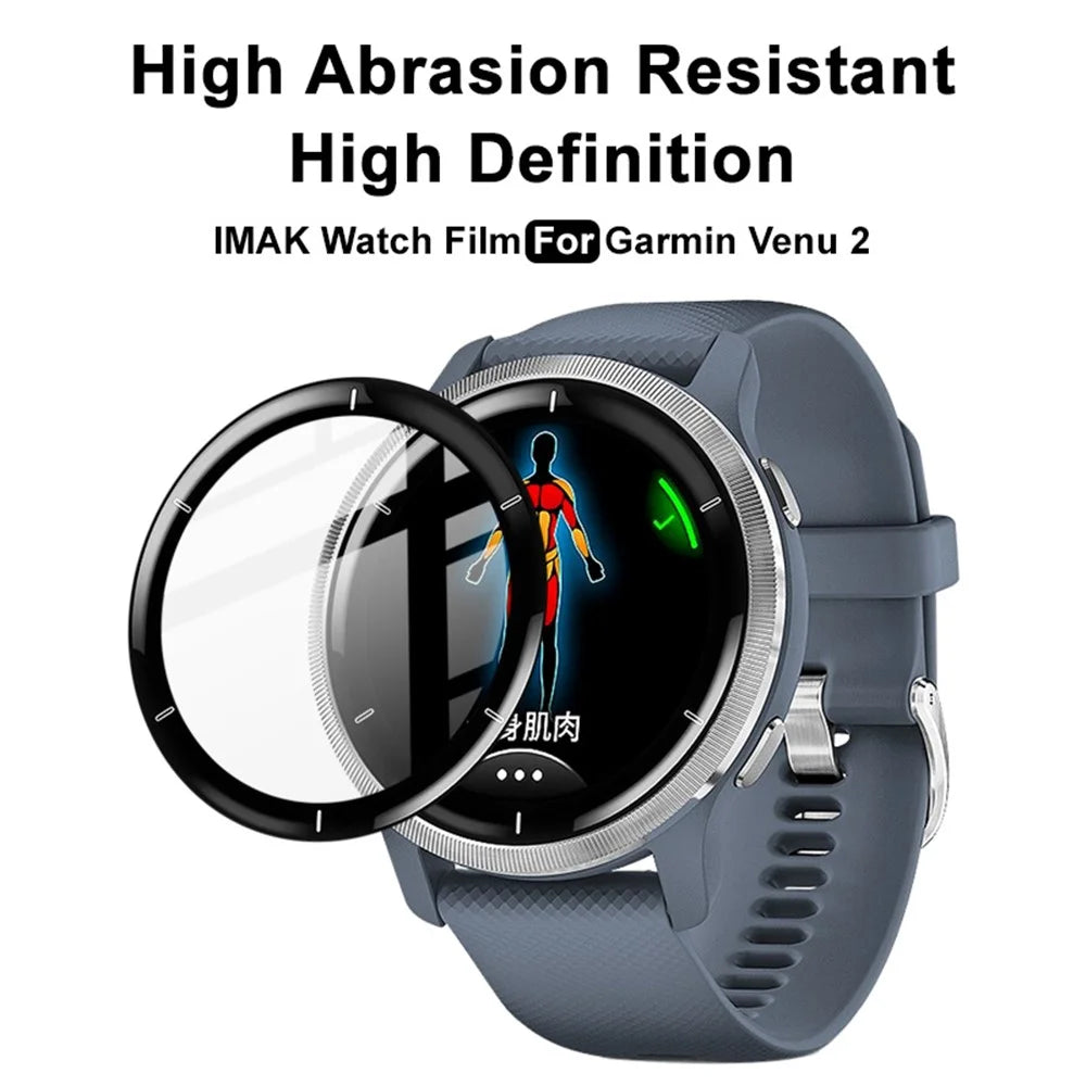 IMAK for Garmin Venu 2 PMMA Watch Screen Protector HD Ultra-thin No Bubble Screen Touch Film - 5