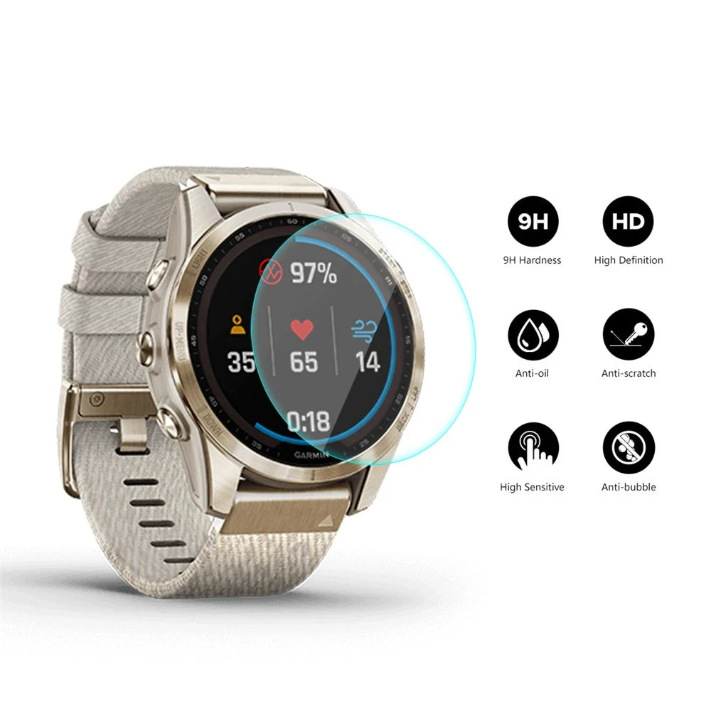 ENKAY HAT PRINCE for Garmin Fenix 7S 2Pcs/Set 0.2mm 9H Anti-Scratch High-Alumina-Silicon Tempered Glass Film Screen Protector - 2