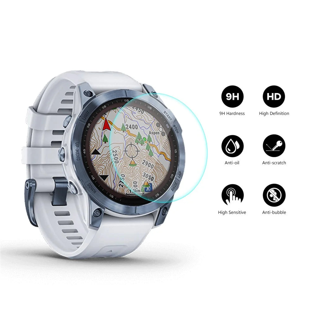 ENKAY HAT PRINCE for Garmin Fenix 7 0.2mm 9H Anti-Explosion High-Alumina-Silicon Tempered Glass Film Screen Protector - 2