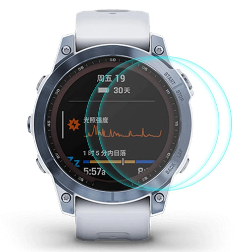 ENKAY HAT PRINCE 2Pcs/Set for Garmin Fenix 7X 0.2mm 9H High-Alumina-Silicon HD Sensitive Touch Tempered Glass Film Screen Protector - 1