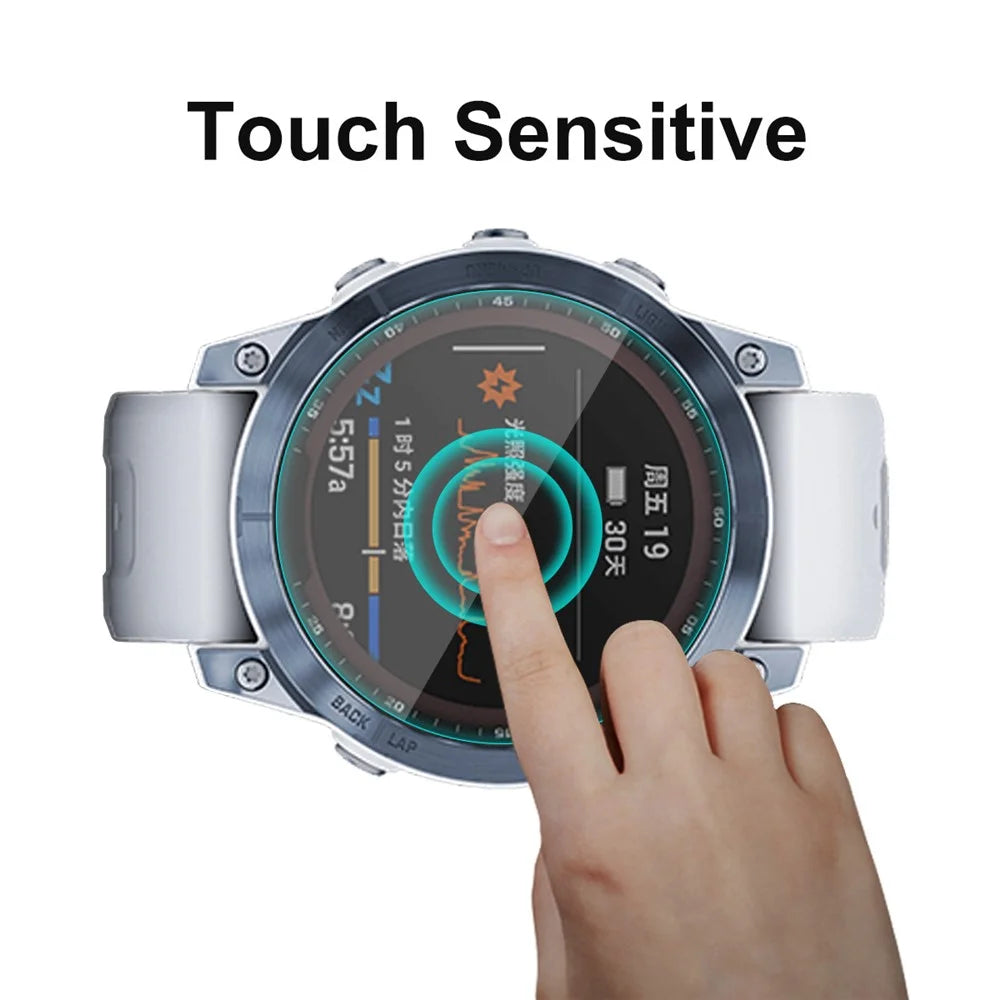 ENKAY HAT PRINCE 2Pcs/Set for Garmin Fenix 7X 0.2mm 9H High-Alumina-Silicon HD Sensitive Touch Tempered Glass Film Screen Protector - 3