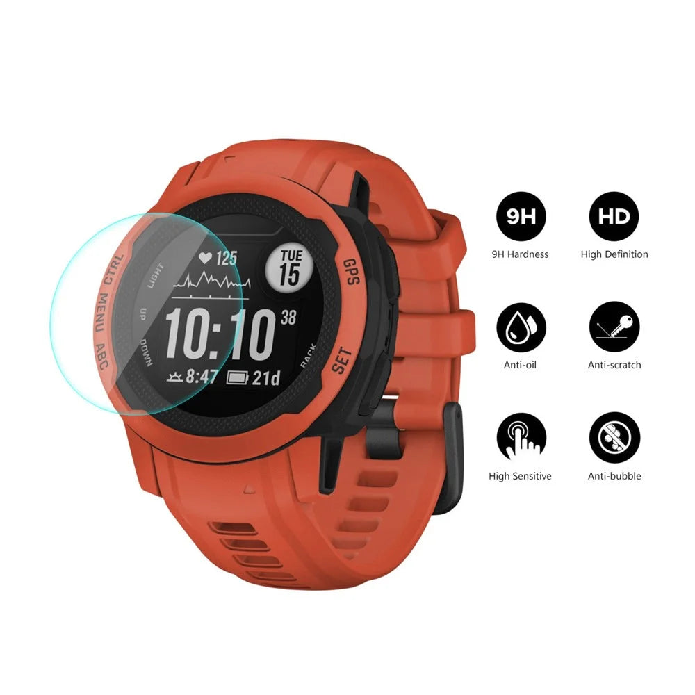 ENKAY HAT PRINCE for Garmin Instinct 2 Anti-Oil No Bubble 0.2mm HD 9H High-Alumina-Silicon Tempered Glass Film Screen Protector - 2