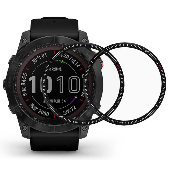 For Garmin Fenix 7 2Pcs/Set Anti-scratch Smooth High Transparency PMMA Screen Protector Films - 1