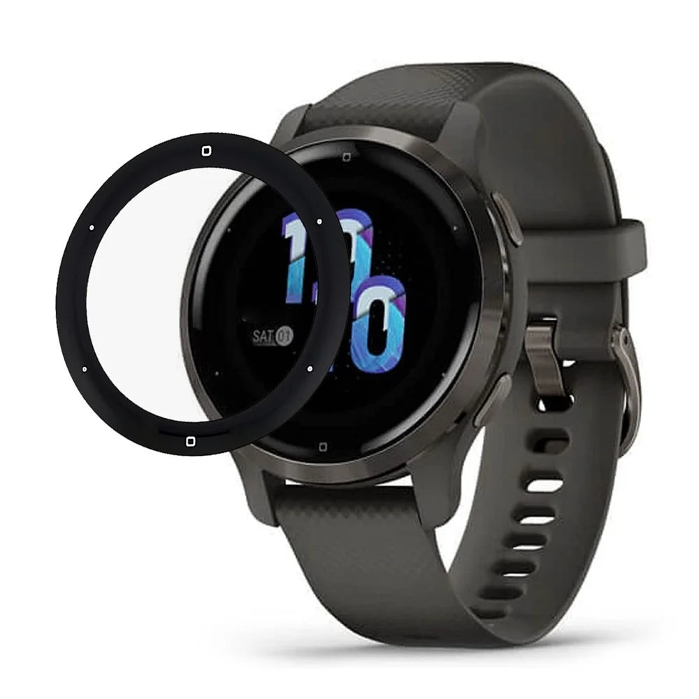For Garmin Venu 2S Screen Protector Black Edge Soft PMMA Smartwatch Screen Film - 1