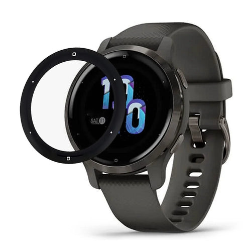 For Garmin Venu 2S Screen Protector Black Edge Soft PMMA Smartwatch Screen Film - 1