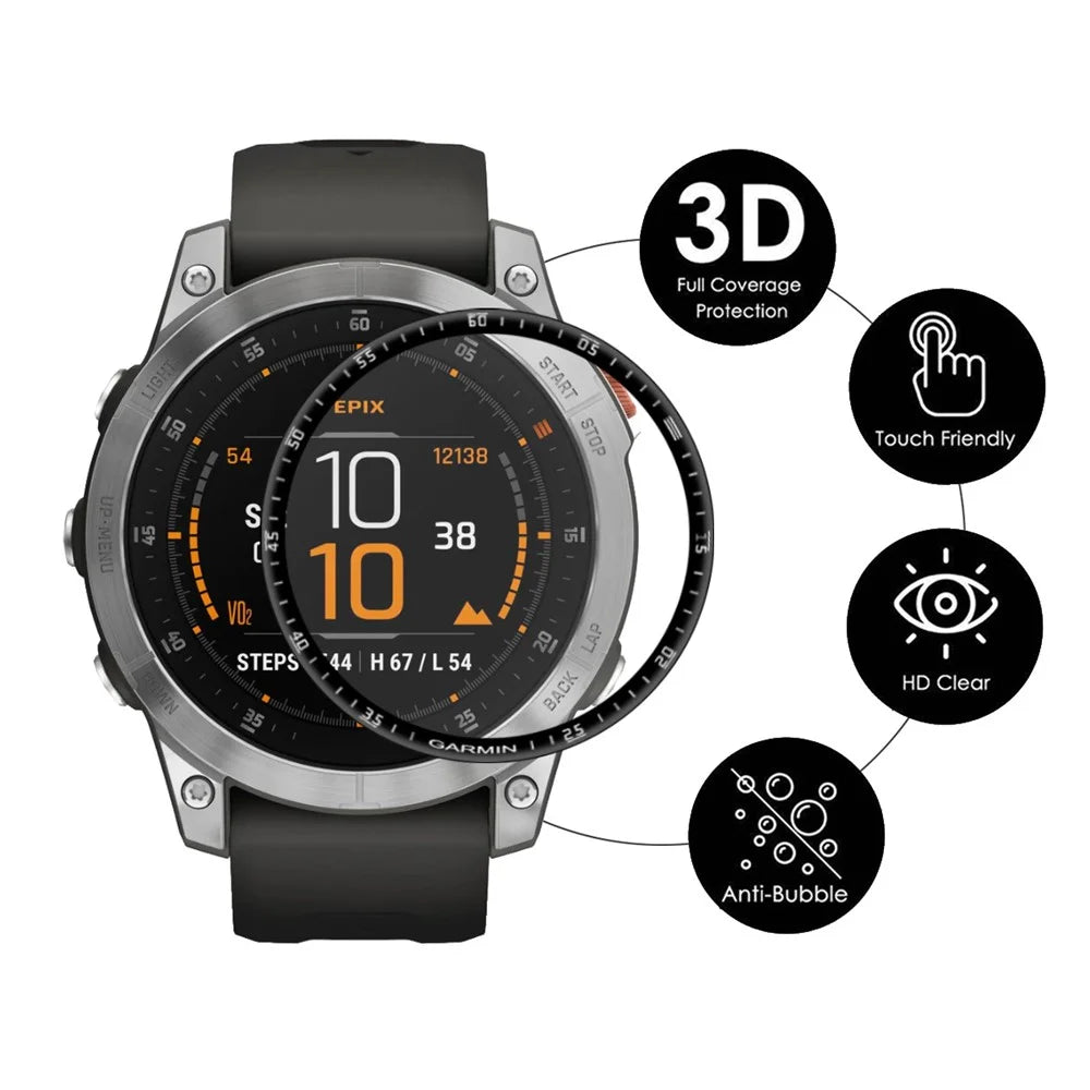 ENKAY HAT PRINCE For Garmin Epix 3D Curved Soft PC Edge + PMMA Ultra Clear Full Cover Screen Protector Film - 2