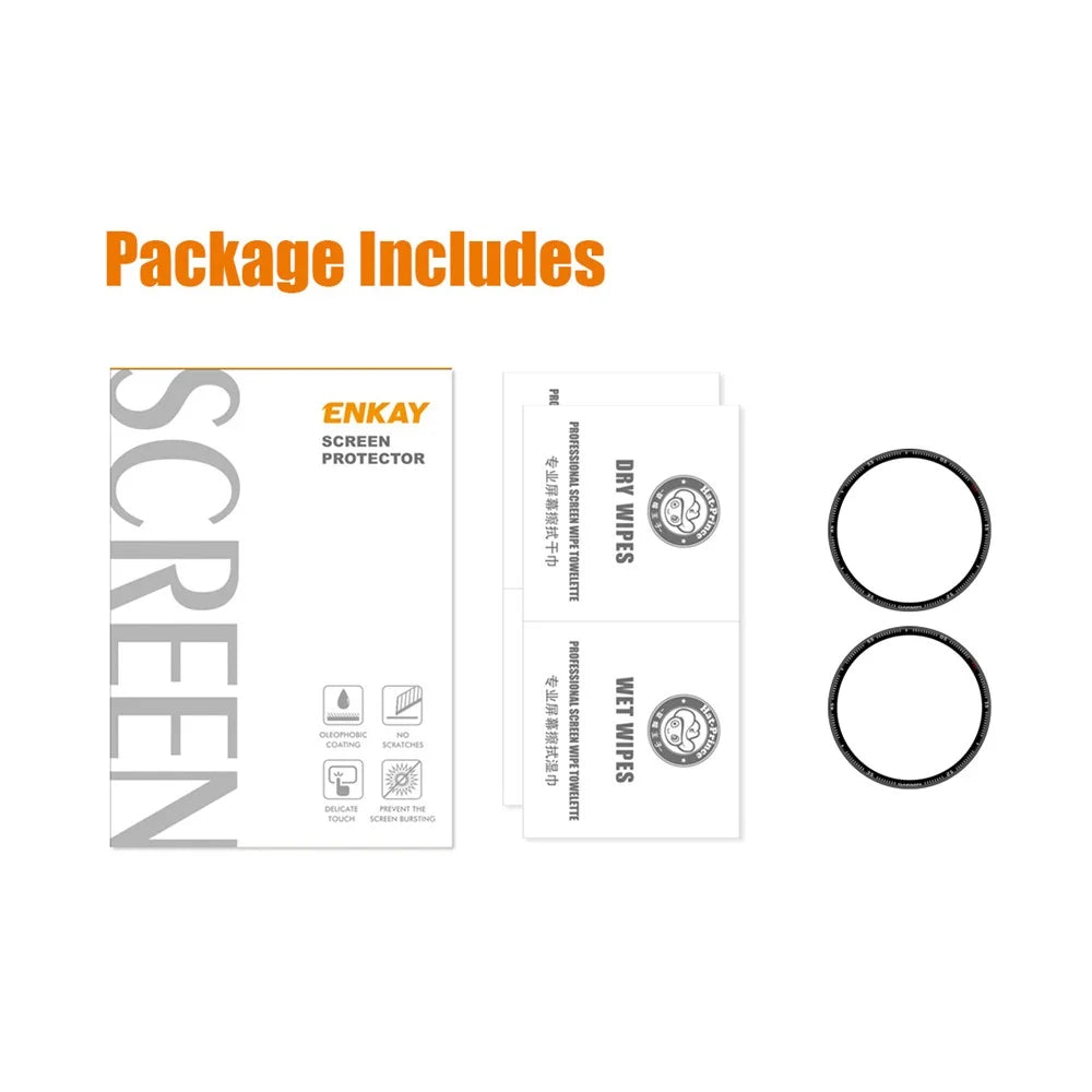 ENKAY HAT PRINCE 2Pcs/Set Ultra Clear Watch Screen Protector for Garmin Fenix 7, 3D Curved Soft PC Edge + PMMA Full Size Film with Scale - 5