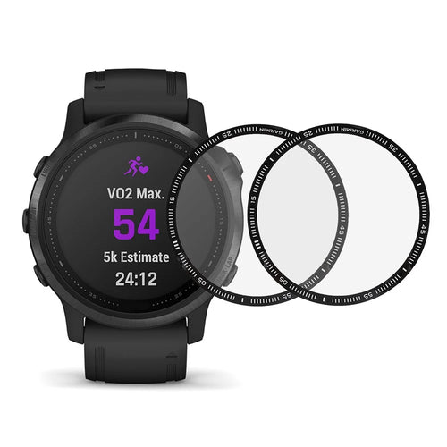 2Pcs/Set Screen Protector for Garmin Fenix 6, 3D Curved Edge Anti-Scratch HD Ultra Flexible PMMA Film - 1