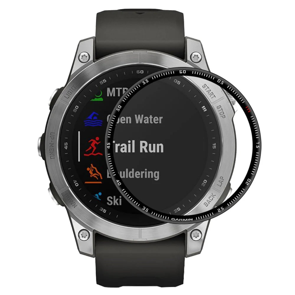 ENKAY HAT PRINCE Screen Protector for Garmin Fenix 7X, Full Coverage 3D Curved Soft PC Edge + PMMA Anti-Scratch Clear Film - 1