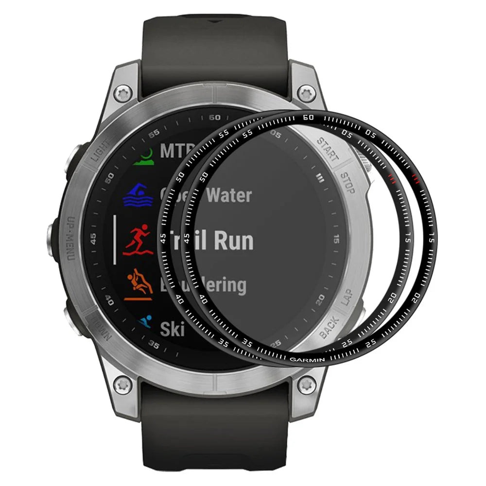 ENKAY HAT PRINCE 2Pcs/Pack Screen Protector for Garmin Fenix 7S, 3D Curved Soft PC Edge + PMMA Full Coverage Crystal Clear Film - 1