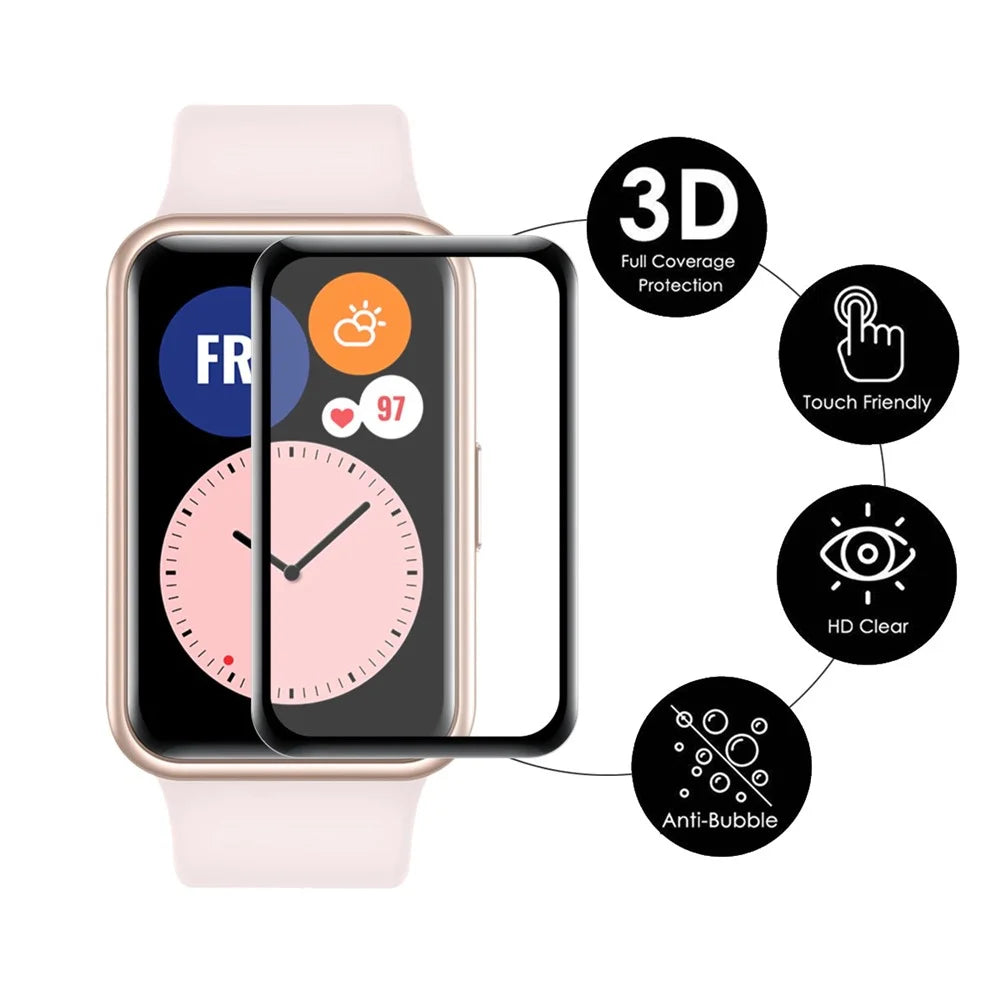 ENKAY HAT PRINCE 3D Curved Full Screen Covering Protector for Huawei Watch Fit Mini, PMMA Screen Protector Film PC Edging with Scale - 2