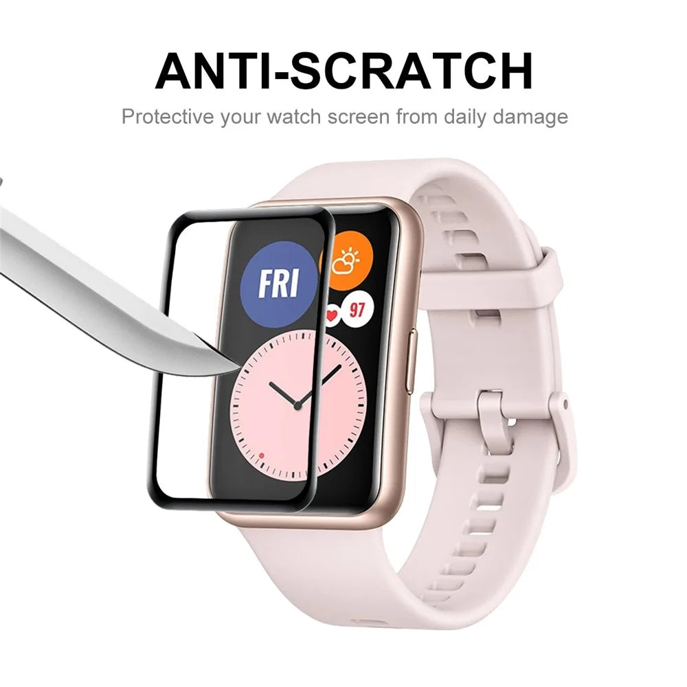 ENKAY HAT PRINCE 3D Curved Full Screen Covering Protector for Huawei Watch Fit Mini, PMMA Screen Protector Film PC Edging with Scale - 5
