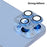 ENKAY HAT PRINCE Camera Lens Protector for iPhone 13 Pro / 13 Pro Max, High Transparency Aluminium Alloy + Tempered Glass Camera Cover Screen Protector - Blue - 3