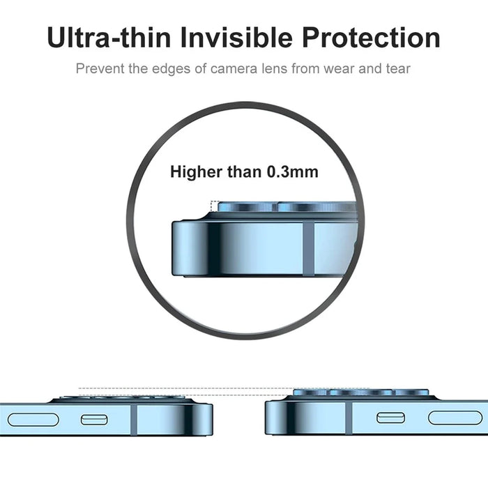 ENKAY HAT PRINCE Camera Lens Protector for iPhone 13 Pro / 13 Pro Max, High Transparency Aluminium Alloy + Tempered Glass Camera Cover Screen Protector - Blue - 5