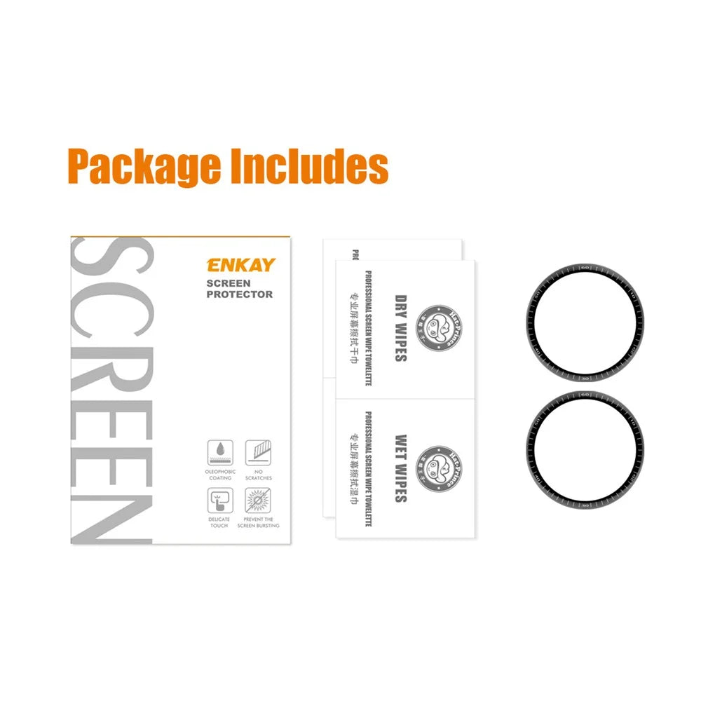 ENKAY HAT PRINCE 2Pcs/Pack Watch Screen Protector for GarminMove Sport, Sensitive Touch Full Cover 3D Curved Soft PC Edge + PMMA Ultra HD Clear Film - 6