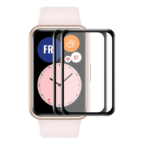 ENKAY HAT PRINCE 2Pcs/Set Screen Protector for Huawei Watch Fit mini, 3D Curved Soft PC Edge + PMMA Anti-Scratch High Transparency Watch Film Protector Sticker - 1