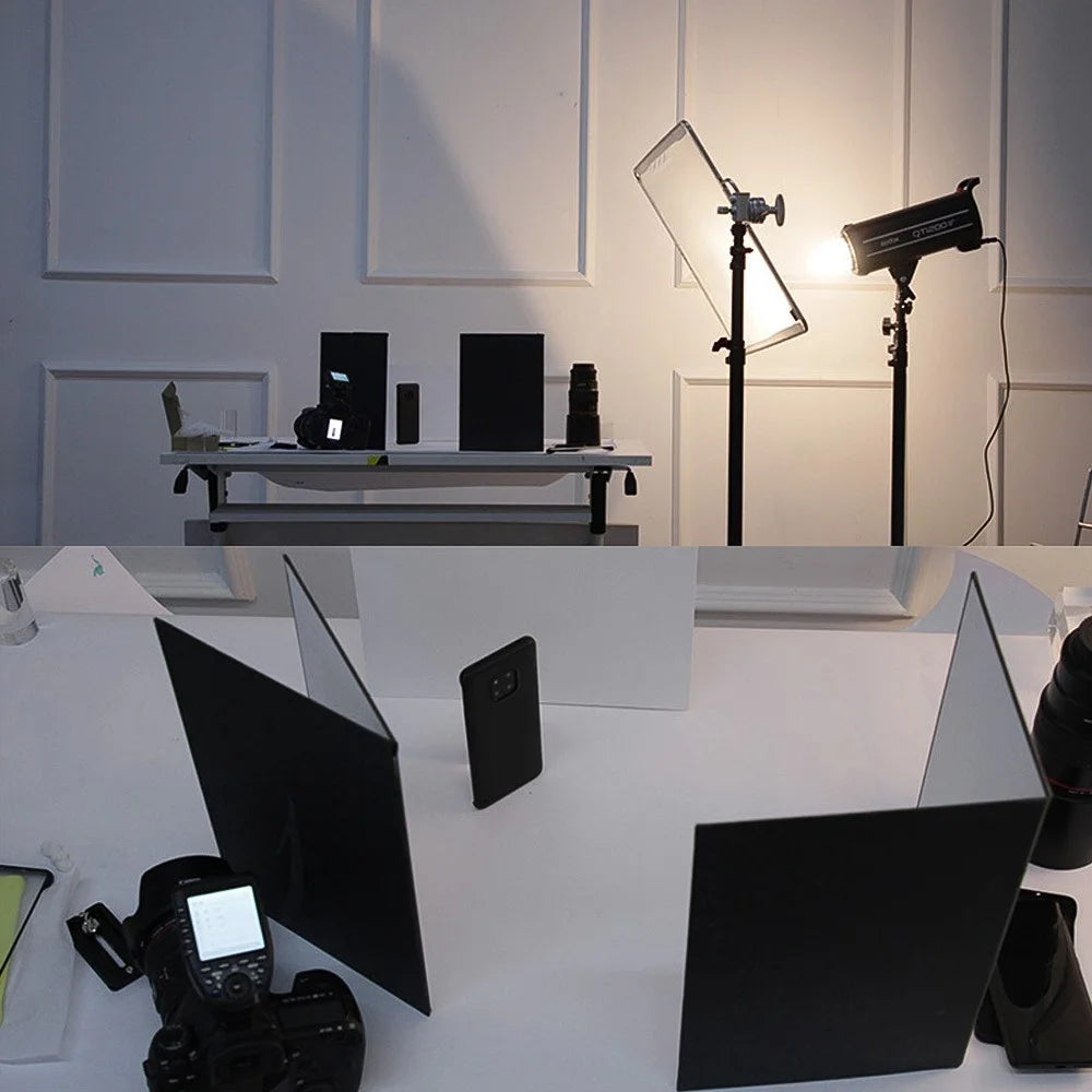 3 in 1 Light Reflector Photography Cardboard Studio Folding Light Diffuser Board for Still Life Product and Food Photo Shooting, A3 Size - Black/White/Silver - 5