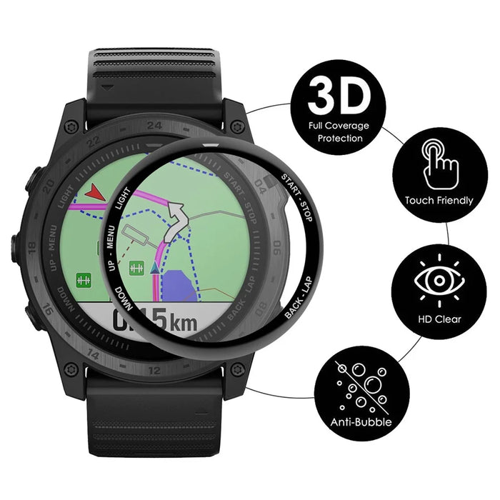 ENKAY HAT PRINCE For Garmin Tactix 7/7 Pro Ultra Clear Full Screen Protector 3D Curved Soft PC Edge + PMMA Protective Film - 2