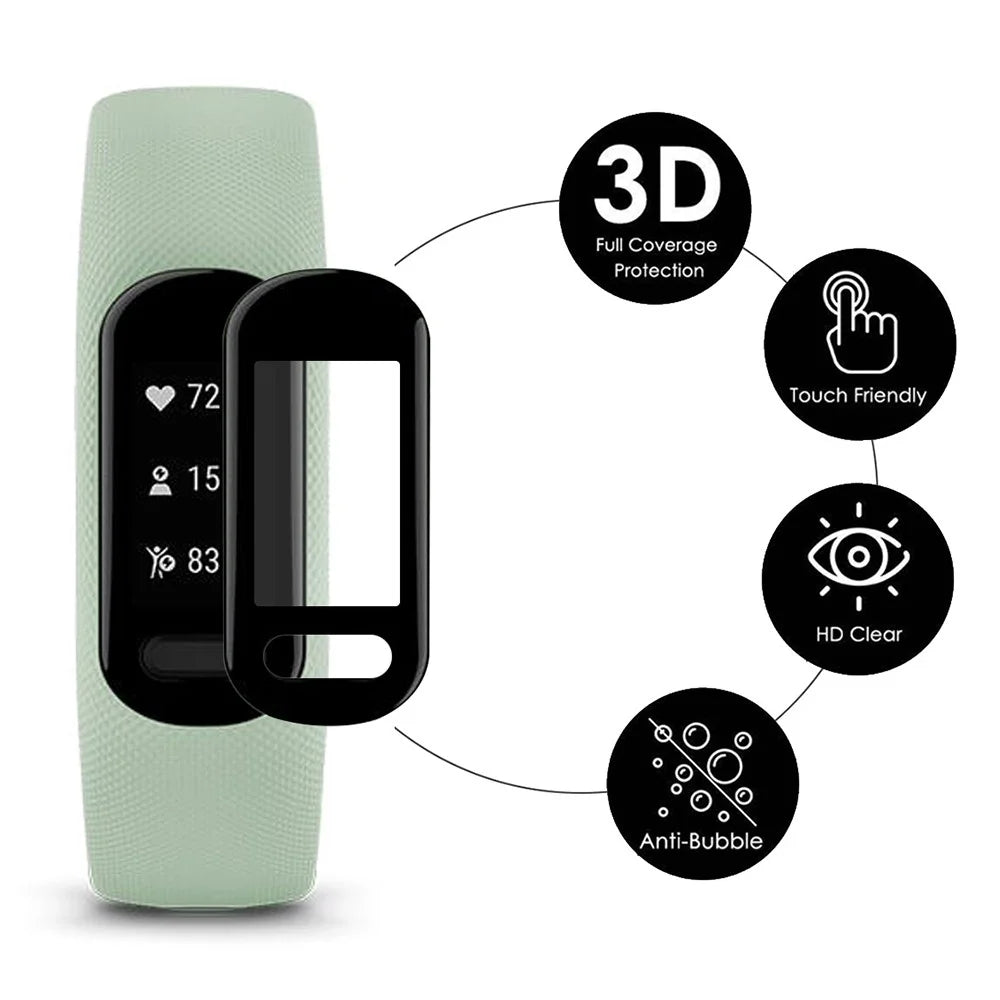 ENKAY HAT PRINCE For GarminSmart 5 Screen Protector HD Clear Soft PC Edge + PMMA 3D Curved Full Cover Full Glue Screen Cover Film - 2