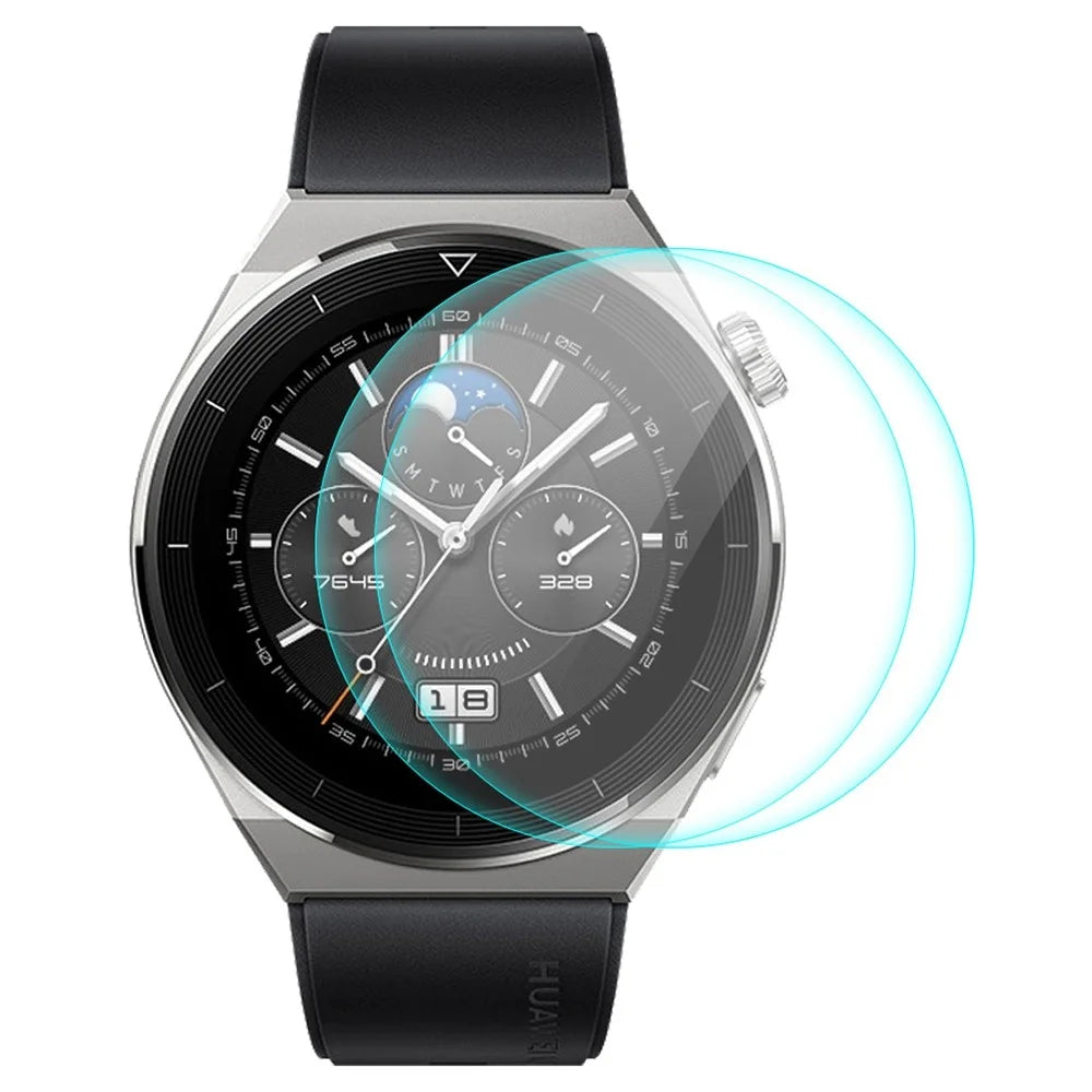 ENKAY HAT PRINCE 2Pcs/Set for Huawei Watch GT 3 Pro 46mm High Aluminium-silicon Glass Anti-explosion Film 0.2mm 9H HD Tempered Glass Screen Protector - 1