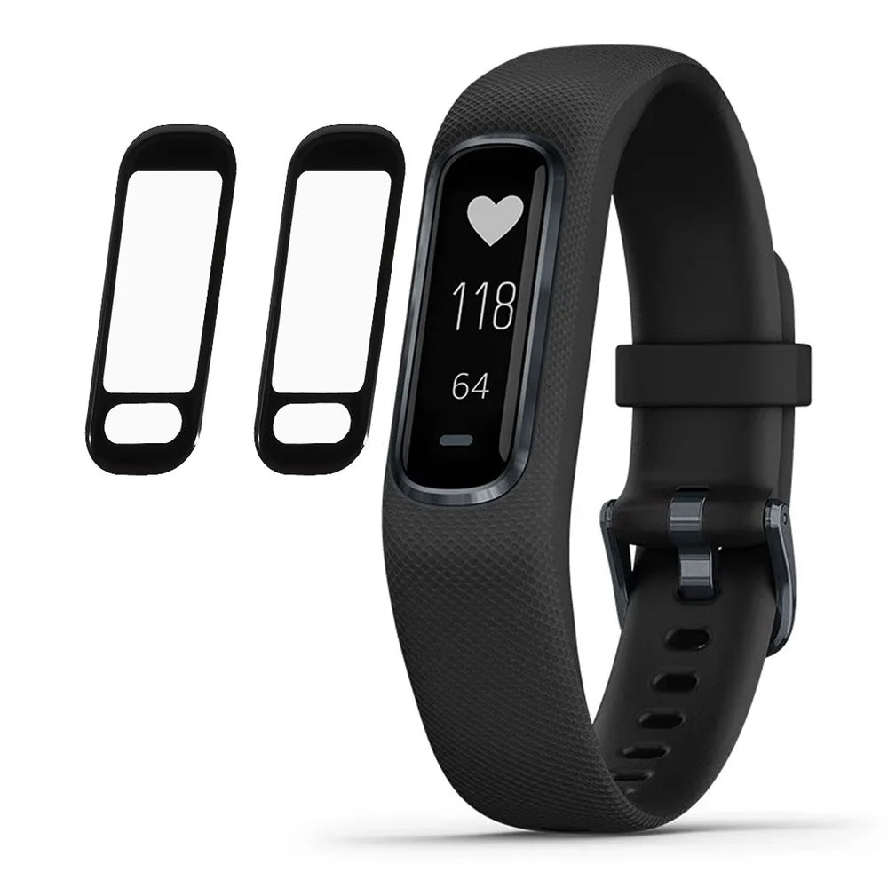 For Garmin Vivosmart 5 2Pcs/Set 3D Curved Edge PMMA Soft Wear-resistant Film Screen Protective Protector - 1
