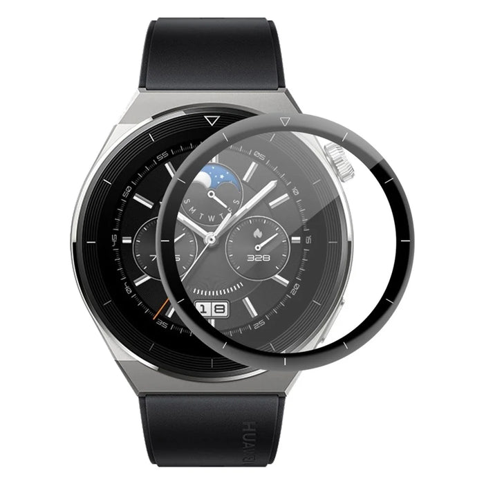 ENKAY HAT PRINCE For Watch GT 3 Pro 46mm Anti-bubble Full Coverage Protector 3D Curved Soft PC Edge + PMMA Ultra Clear Protective Film - 1