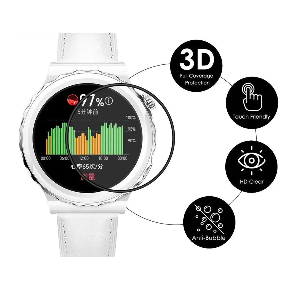 ENKAY HAT PRINCE For Watch GT 3 Pro 43mm Smooth Touch Full Screen Protector 3D Curved Soft PC Edge + PMMA Ultra Clear Protective Film - 2