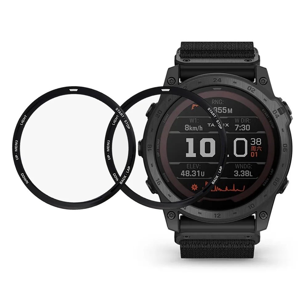 For Garmin Tactix 7/7 Pro 2Pcs/Set 3D Curved Edge Watch Screen Protector PMMA Clear Soft Film Guard - 1