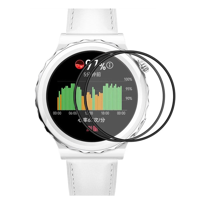 ENKAY HAT PRINCE 2Pcs/Set for Huawei Watch GT 3 Pro 43mm 3D Curved Soft PC Edge + PMMA Ultra Clear Protective Film Oleophobic Full Coverage Protector - 1