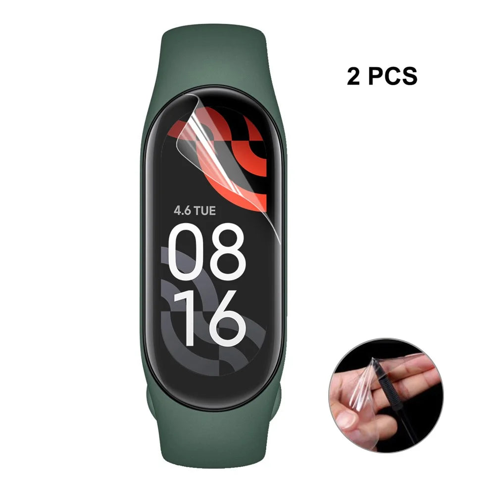 2Pcs / Set HAT PRINCE for Xiaomi Mi Band 7 Anti-explosion Anti-scratch Full Coverage Full Glue Soft TPU Screen Protective Film - 2