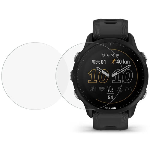 For Garmin Forerunner 955 2Pcs/Pack 2.5D Arc Edge Tempered Glass Protective Film HD Smart Watch Screen Protector - 1