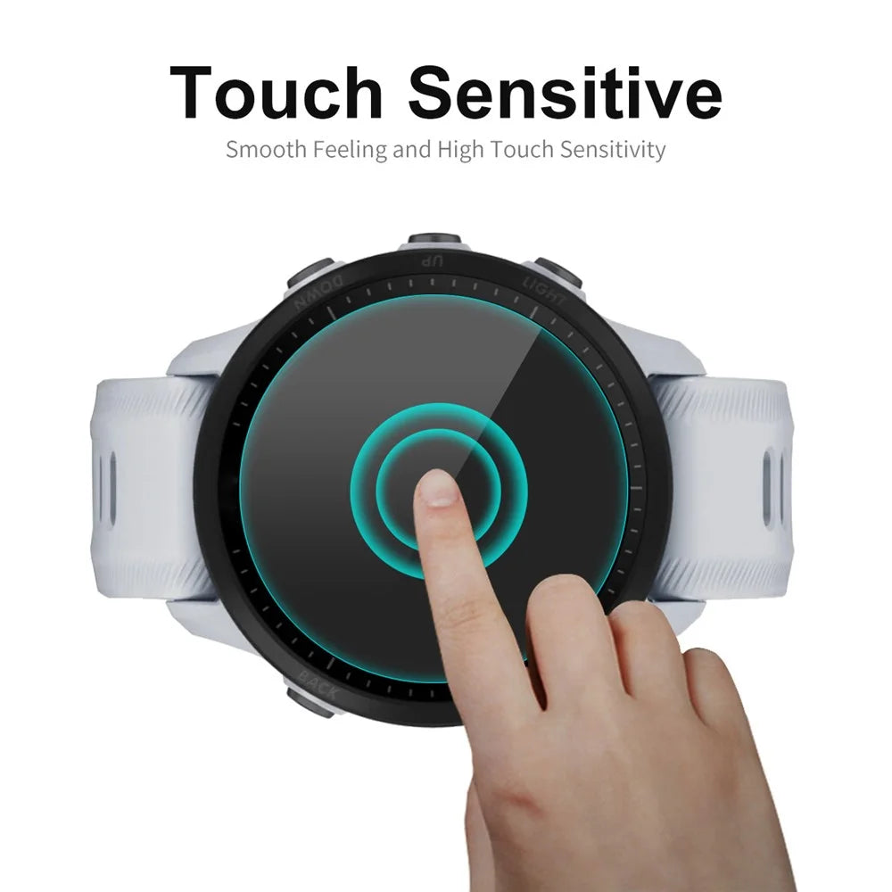 ENKAY HAT PRINCE High Aluminum-silicon Glass Screen Protector for Garmin Forerunner 955, 0.2mm HD Clear Anti-scratch Full Glue Watch Screen Film - 3