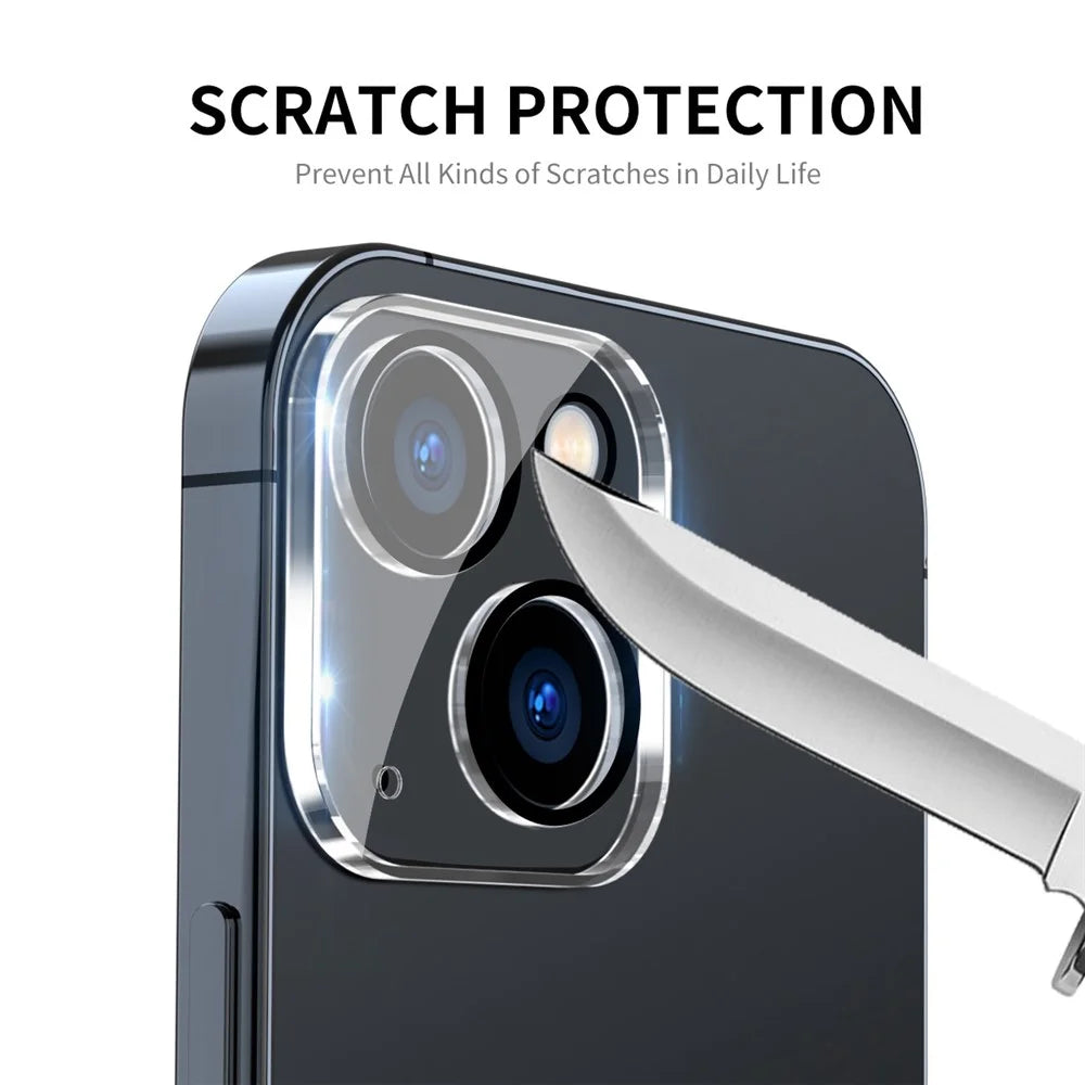ENKAY HAT PRINCE 2Pcs / Set for iPhone 14 6.1 inch / 14 Plus 6.7 inch Rear Camera Lens Film Tempered Glass Full Cover Lens Protector, Black Ring Version - 4