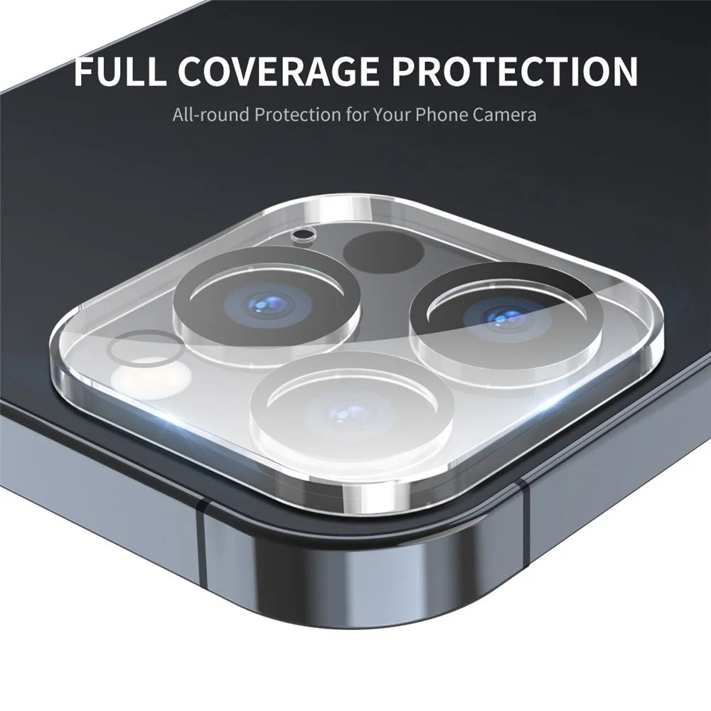 ENKAY HAT PRINCE For iPhone 13 Pro 6.1 inch / 13 Pro Max 6.7 inch Full Cover Camera Lens Protector Clear Tempered Glass Film, Black Ring Version - 2