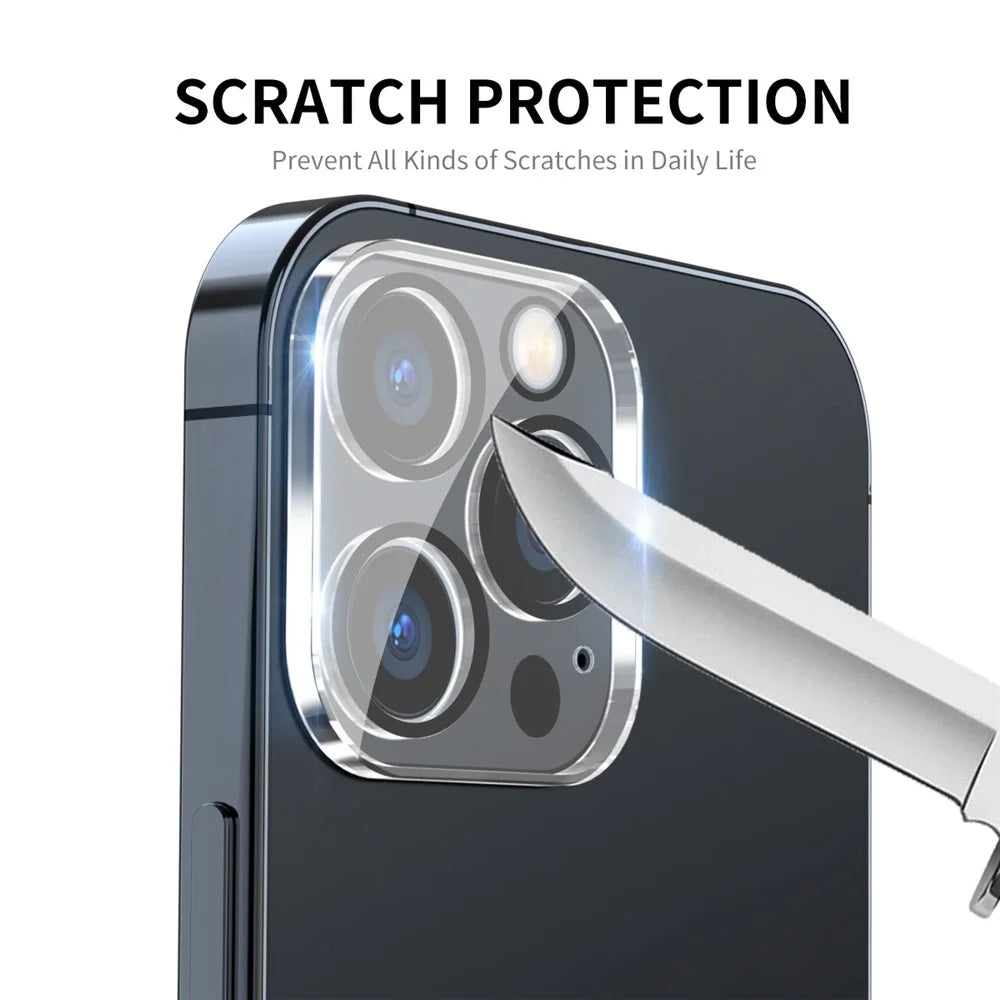 ENKAY HAT PRINCE For iPhone 13 Pro 6.1 inch / 13 Pro Max 6.7 inch Full Cover Camera Lens Protector Clear Tempered Glass Film, Black Ring Version - 4
