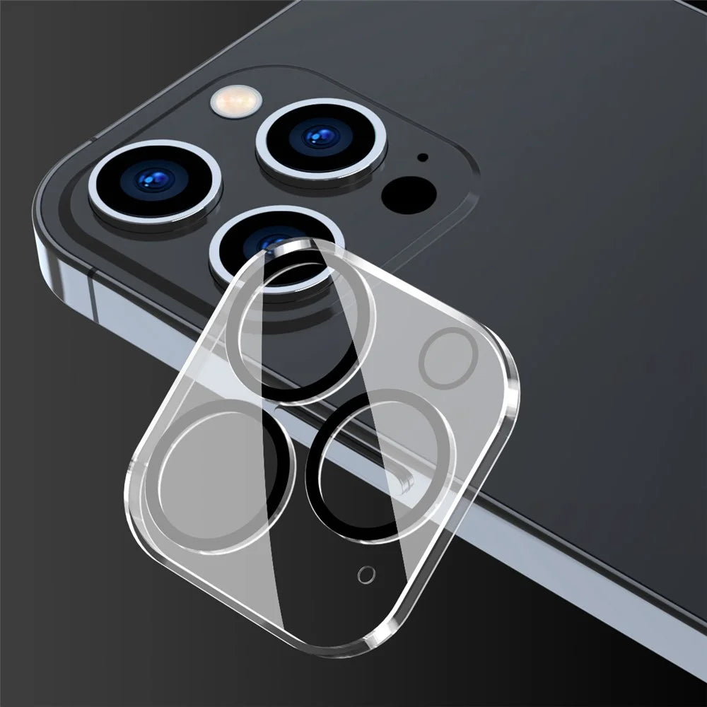 ENKAY HAT PRINCE For iPhone 13 Pro 6.1 inch / 13 Pro Max 6.7 inch Full Cover Camera Lens Protector Clear Tempered Glass Film, Black Ring Version - 5