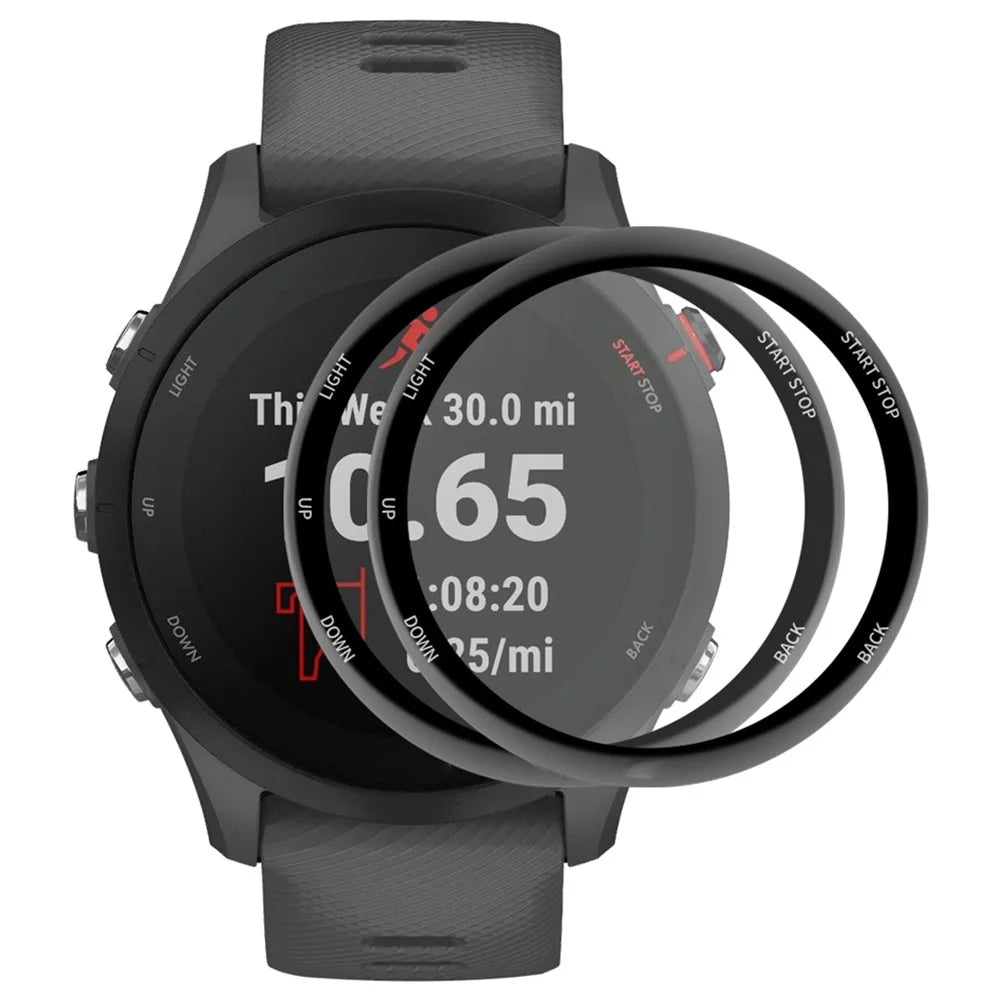 ENKAY HAT PRINCE 2Pcs / Set for Garmin Forerunner 255S Full Screen Protector HD Clear 3D Curved Soft PC Edge + PMMA Anti-fingerprint Film - 1