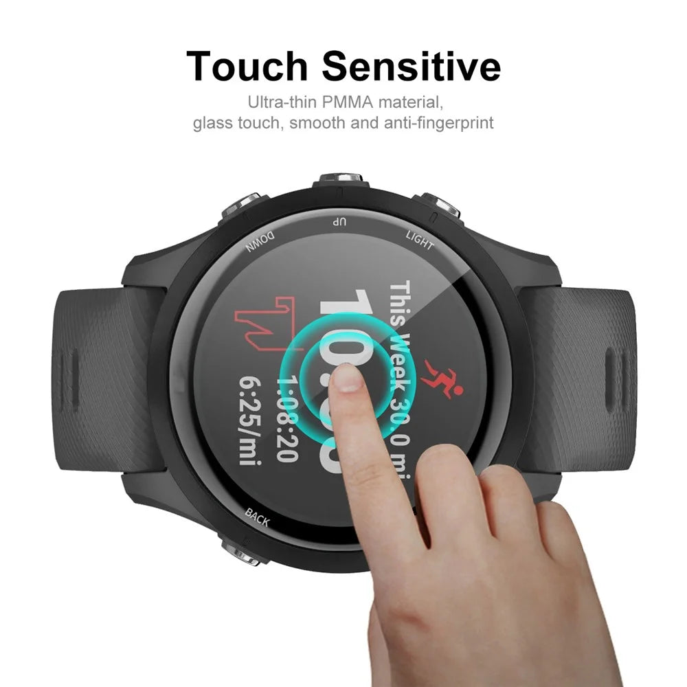 ENKAY HAT PRINCE 2Pcs / Set for Garmin Forerunner 255S Full Screen Protector HD Clear 3D Curved Soft PC Edge + PMMA Anti-fingerprint Film - 4