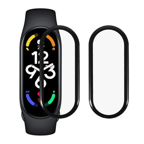 2Pcs / Set HD Clear Screen Protector for Xiaomi Smart Band 8 / Mi Band 7 3D Curved Edge PMMA Full Coverage Protective Film - 1
