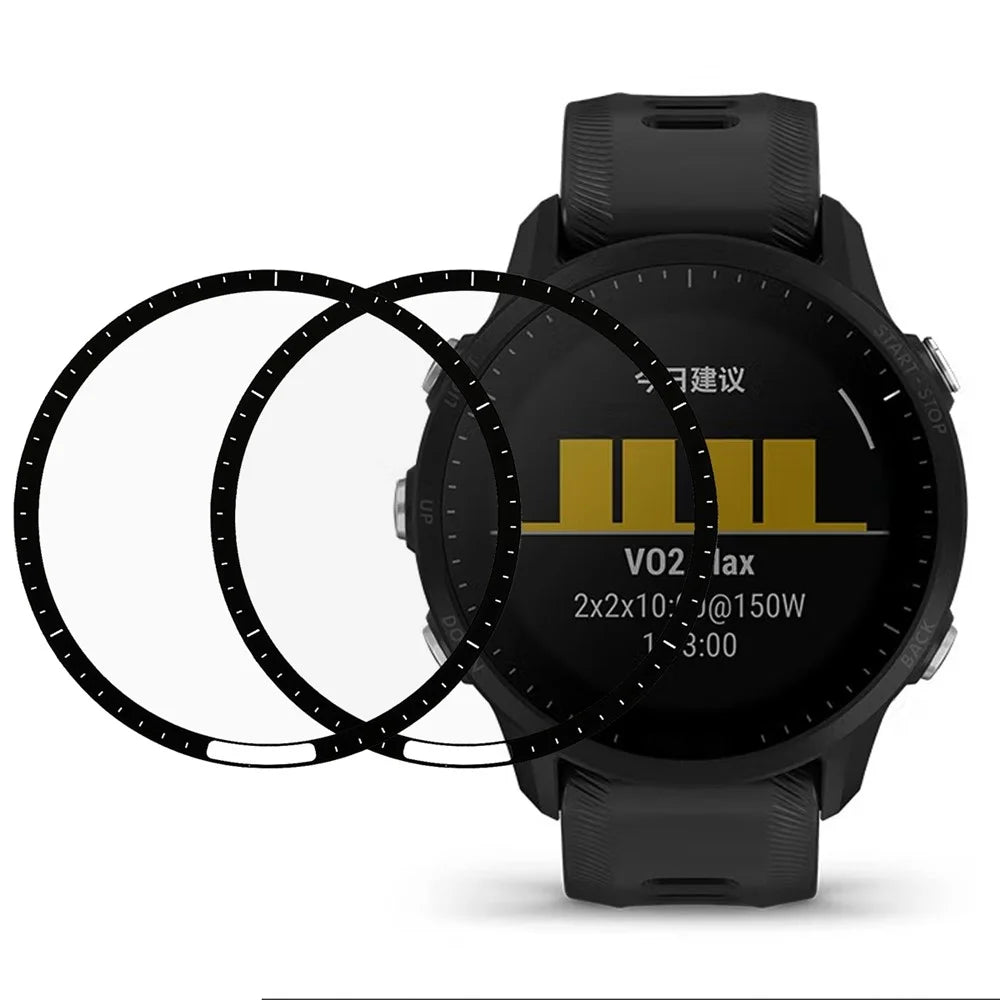 2Pcs / Set HD Screen Protector for Garmin Forerunner 955, 3D Curved Edge Clear PMMA Full Coverage Protective Film - 1