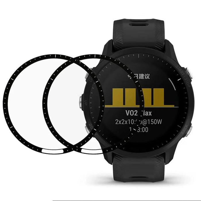 2Pcs / Set HD Screen Protector for Garmin Forerunner 955, 3D Curved Edge Clear PMMA Full Coverage Protective Film - 1