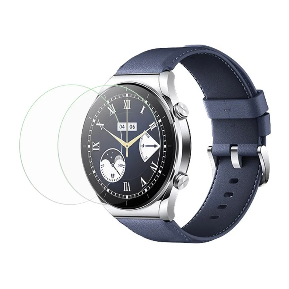For Xiaomi Watch S1 2Pcs / Pack Anti-abrasion Tempered Glass Screen Protector 2.5D Arc Edge HD Anti-wear Film - 1