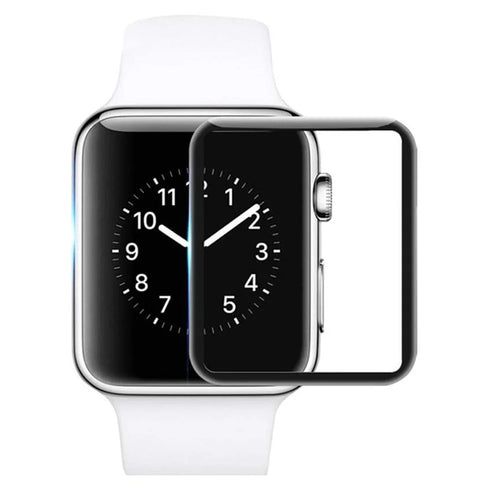 For Apple Watch Series 8 41mm HD Clear Full Glue Screen Protector 3D Curved Tempered Glass Full Coverage Film - 1